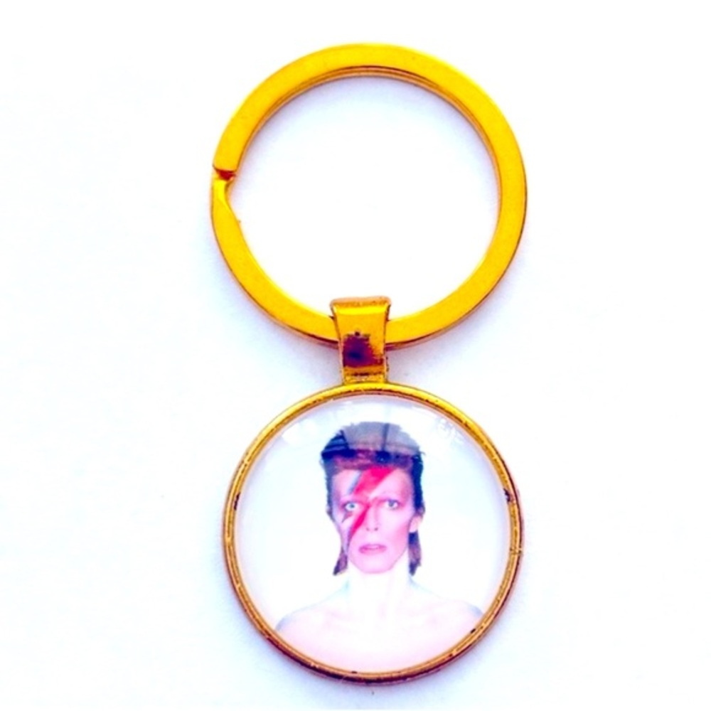 David Bowie Retro Keychain, NWT, Handmade - Picture 1 of 3